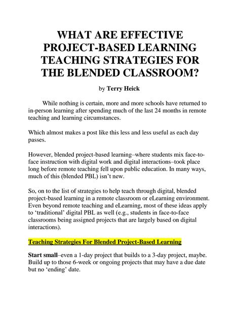 Image result for Teaching Strategies Project-Based Approach