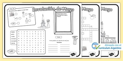 Hoja de actividad: juegos de la Revolución de Mayo - Twinkl
