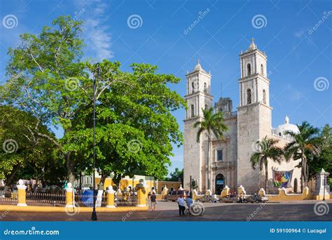 Cathedral of San Ildefonso Merida Capital of Yucatan Mexico Editorial ...