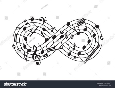 Vector Black Infinity Symbol Musical Notes: เวกเตอร์สต็อก (ปลอดค่า ...