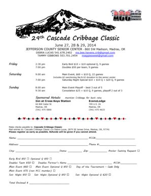 Fillable Online cribbage 29 Cascade Cribbage Classic - cribbage Fax ...