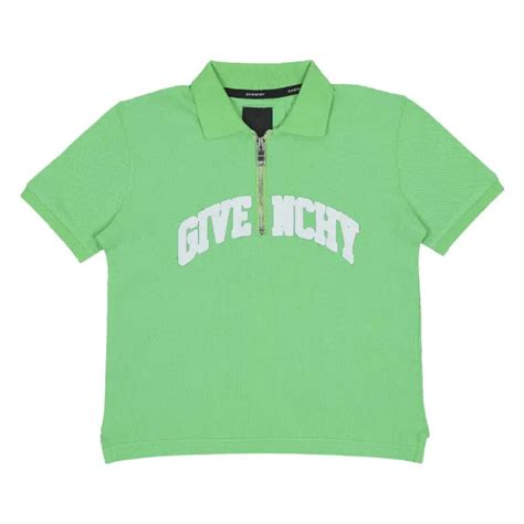 Givenchy Green Zip Front Polo Shirt | Les Petits - Les Petits