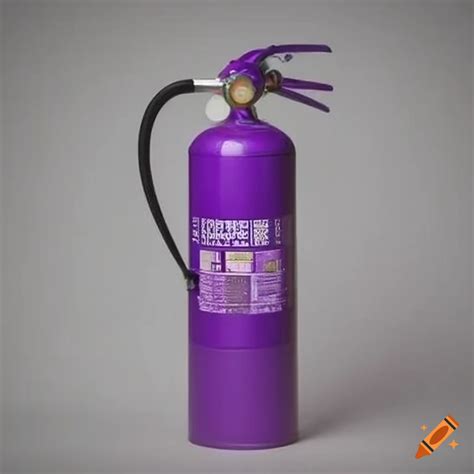 Purple flame from a fire extinguisher on Craiyon