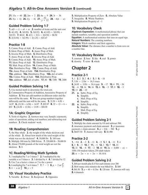 SOLUTION: Alg 1b answers to practice worksheets 4 - Studypool ...