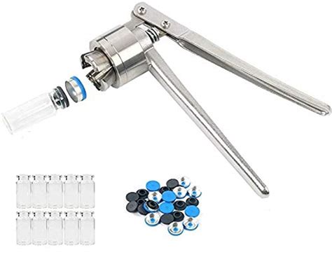 Buy YaeTek 20mm Vial Manual Crimper Hand Sealing Machine + 10 x 10ml ...