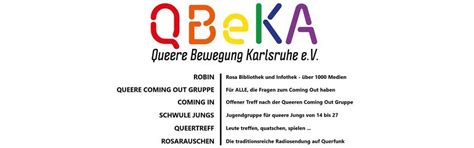 RoBIn - Rosa Bibliothek und Infothek, Queere Bewegung Karlsruhe e.V., 2 ...