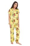 Designer Mart Women's Cotton Floral Printed Night Suit Set of Shirt ...
