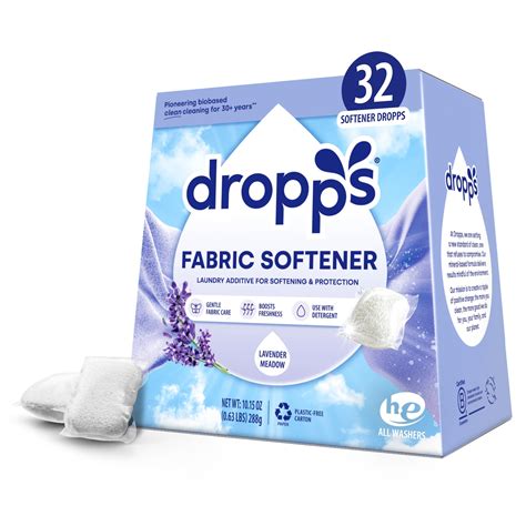 Droppslaundry Fabric Softener Pods Lavender Meadow 32 Pods Laundry ...