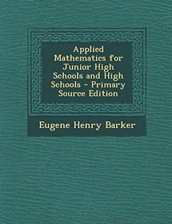 Buy Applied Mathematics for Junior High Schools and High Schools Book ...
