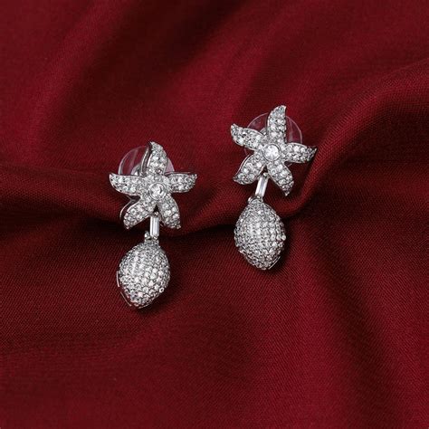 Buy latest Collection of Zircon Earrings online in India – Rebaari Jewels