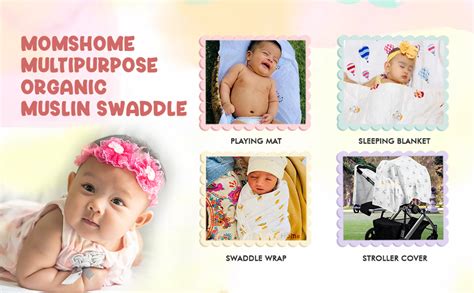 Buy MOM'S HOME Pure Organic Cotton Baby Muslin Swaddle | Multicolour ...