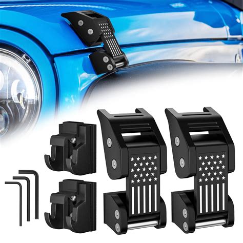 Kropos Aluminum Hood Latches With U S Flag Style Jeep | Desertcart INDIA