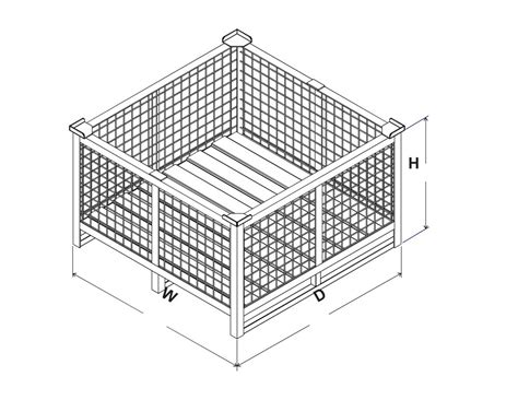 Outdoor Cage Bin Without Door – Strong, Versatile Storage