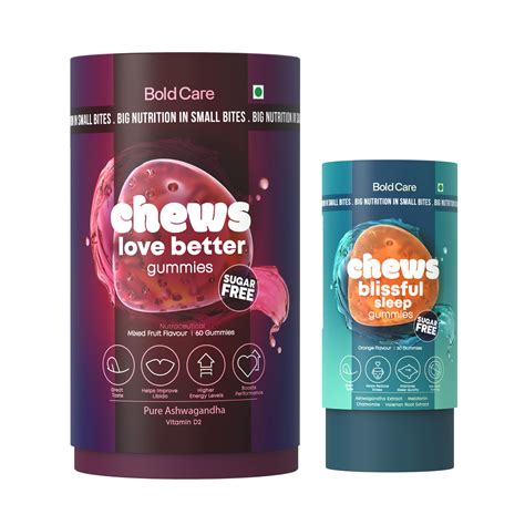 Buy Bold Care Chews Love Gummies with Pure Ashwagandha Extract - Mixed ...