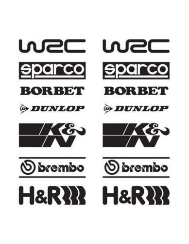 ARWY 14Pcs Racing Sponsors Logo for Any Car and Mini Cooper Vinyl ...