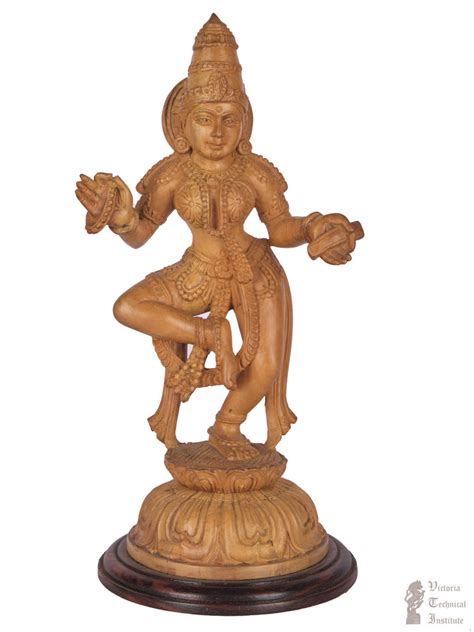 8" Handmade Sandal Wood Goddess Dancing Saraswati Statue – VTI HERITAGE