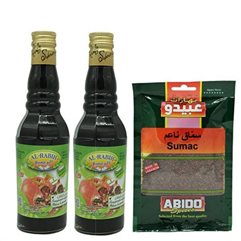 Buy Al-Rabih Pomegranate Molasses (2x300ml) and Abido Sumac (50g ...