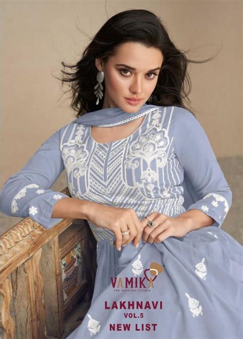 Vamika Lakhnavi Vol 5 New List Rayon With Threadwork Kurti Pant And Dupatta