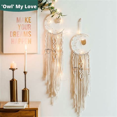 Owl Macrame DreamCatcher - With 'Owl' My Luv – Geekmonkey
