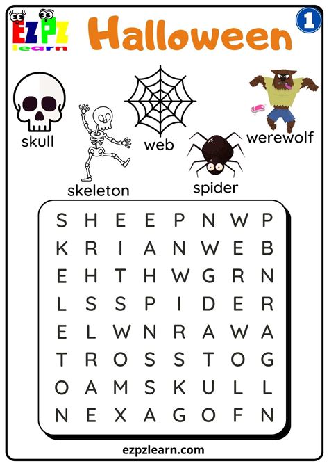 Halloween Word Search Pdf