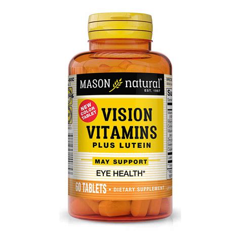 Mason Natural Vision Vitamins Plus Lutein Eye Health Tablets, 60 ct — Goisco.com