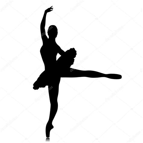 Ballet dancer silhouette — Stock Vector © vladimirdelic #9631835