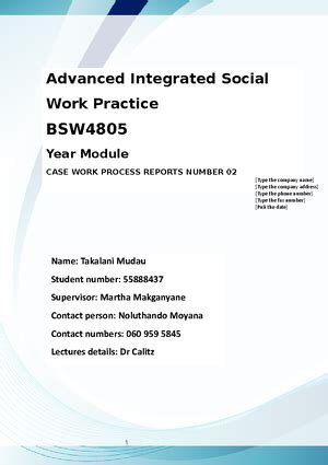 Casework Process Notes - SOCIAL CASE WORK PROCESS Unit 12 UNIT 12 ...
