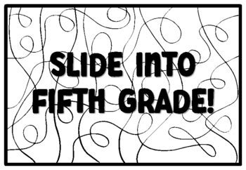 SLIDE INTO FIFTH GRADE! Fifth Grade Summer Fun Packet, 1st Day of ...