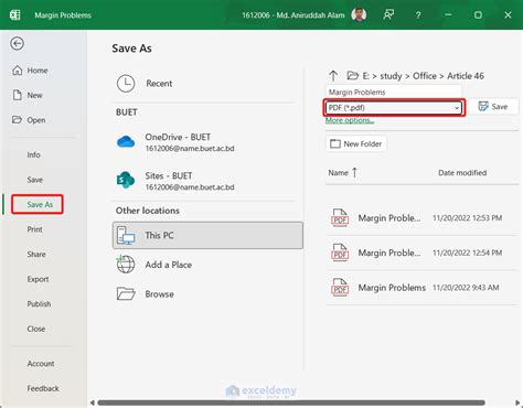 Image result for Excel File Print to PDF Problem