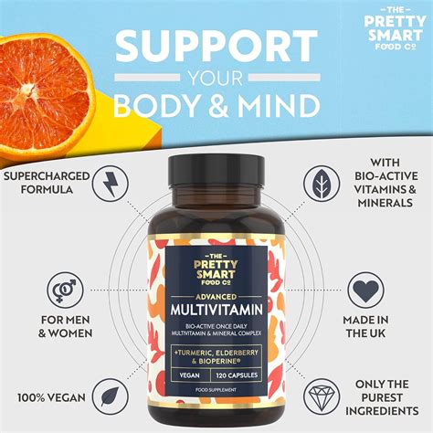 The Pretty Smart Food Co Premium Multivitamin Tablets - 38 Bioavailable ...