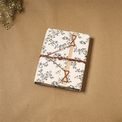 Printed Fabric Cover Handmade Paper Notebook with Thread Lock