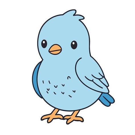 Cute vector illustration of a bird for toddlers story books | Premium ...