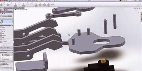Robot Arm SolidWorks Simulation 的图像结果