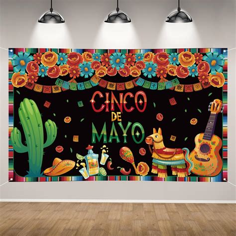 Amazon.com : Cinco De Mayo Backdrop for Photography Mexican Banner ...