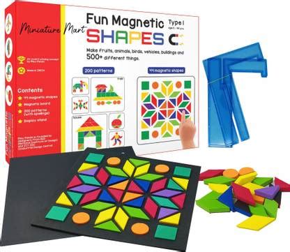Miniature Mart Magnetic Shape Puzzle Pattern Set, Geometric ...