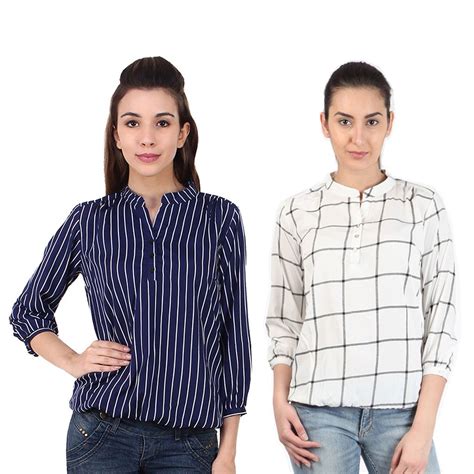 Mallory Winston 3/4 Sleeve Window Pane and Navy Stripe Women's Balloon ...