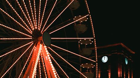 Download wallpaper 1920x1080 ferris wheel, lights, attraction, night ...