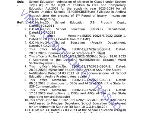 School Education –Admission of children in Class I under Section 12(1 ...