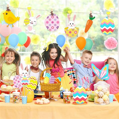 Buy 30 Pieces Happy Easter Paper Cutouts Bunny Eggs Carrot Basket ...