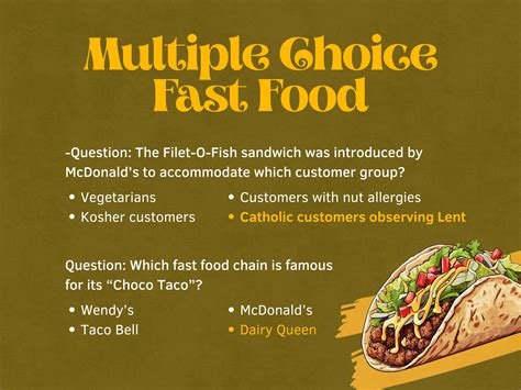 200+ Best Fast Food Trivia Questions (with Answers)