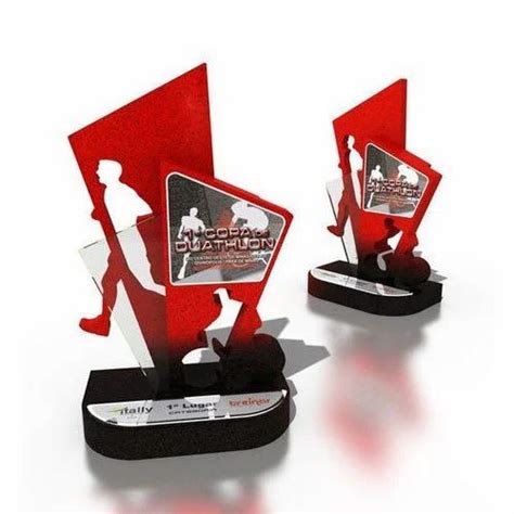 Acrylic Trophy & Awards - Blue Edge Curved Acrylic Trophy Manufacturer ...