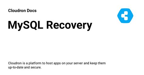 MySQL Recovery Tutorial 的图像结果