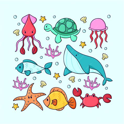 How To Draw Cute Sea Animals