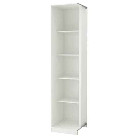 PAX add-on corner unit with 4 shelves, white, 53x58x236 cm (207/8x227 ...