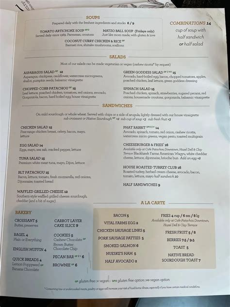 Café Patachou Menu - Updated November 2025