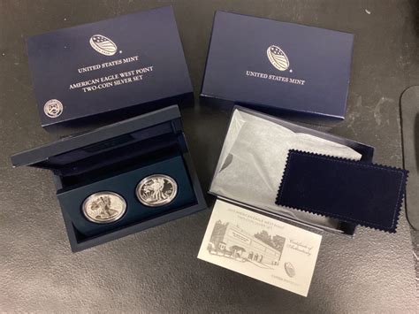 2013-W American Silver Eagle West Point 2 Coin Proof & Reverse Set Box ...