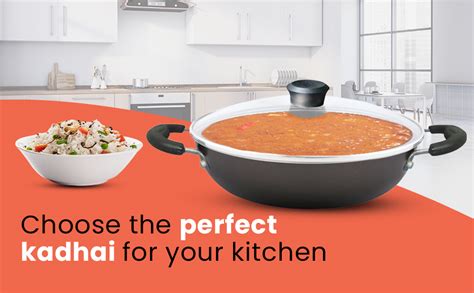Buy Nirlep Sakhi Kadhai 24 cm with Glass Lid| Non-Stick Kadhai ...