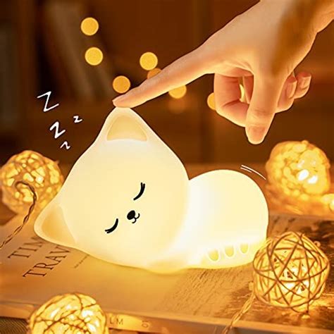 Cute Cat Night Light Kids, 16 Colour Chaning Baby Night Light Newborn ...