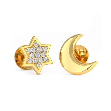 Joyalukkas 22k (916) Yellow Gold Stud Earrings for Girls : Amazon.in ...