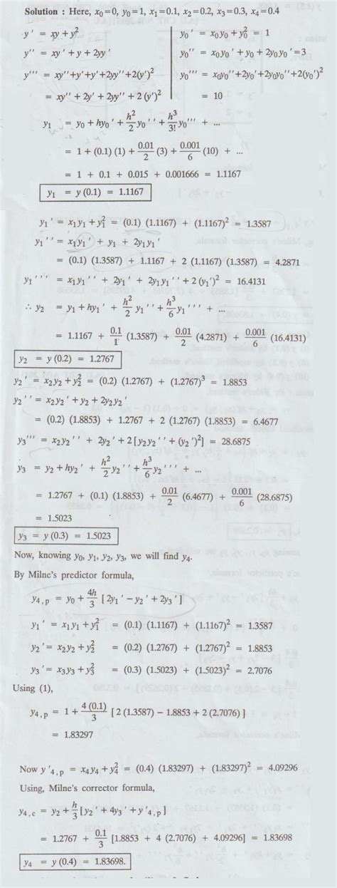 Milne's predictor and corrector methods for solving first order ...